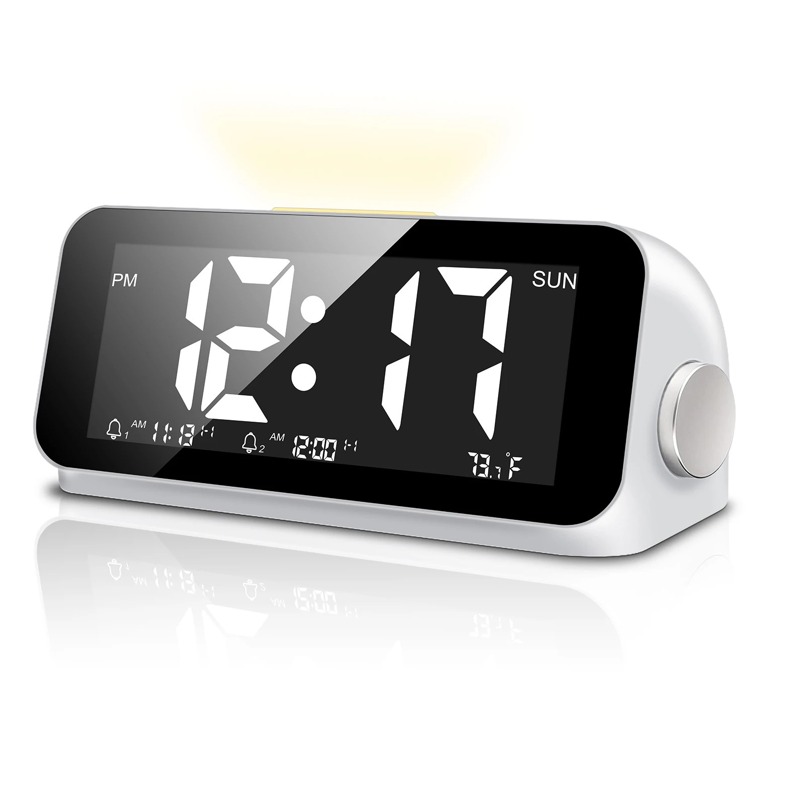 

Clock Digital FM Radio LED Alarm Clock Table Clock Snooze Brightness Adjustable Dual Alarm Mode Wake Up Clock 2 USB Rechargeable