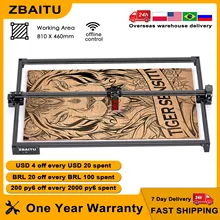 10W Wireless Laser Engraver Cutter Wood Cutting Engraving Machine Router, ZBAITU M81 81x46CM Air Assisted Laser Module