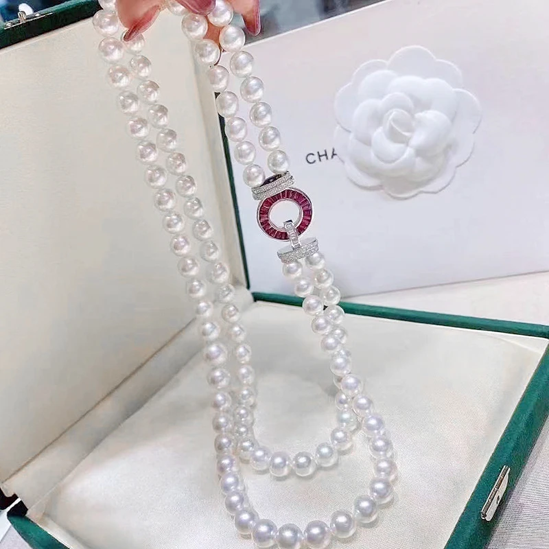 MeiBaPJ 6-7mm Round Natural White Freshwater Pearl Double Layers Beads Necklace 925 Silver Fine Wedding Jewelry for Women
MeiBaPJ 6-7mm Round Natural White Freshwater Pearl Double Layers Beads Necklace 925 Silver Fine Wedding Jewelry for Women