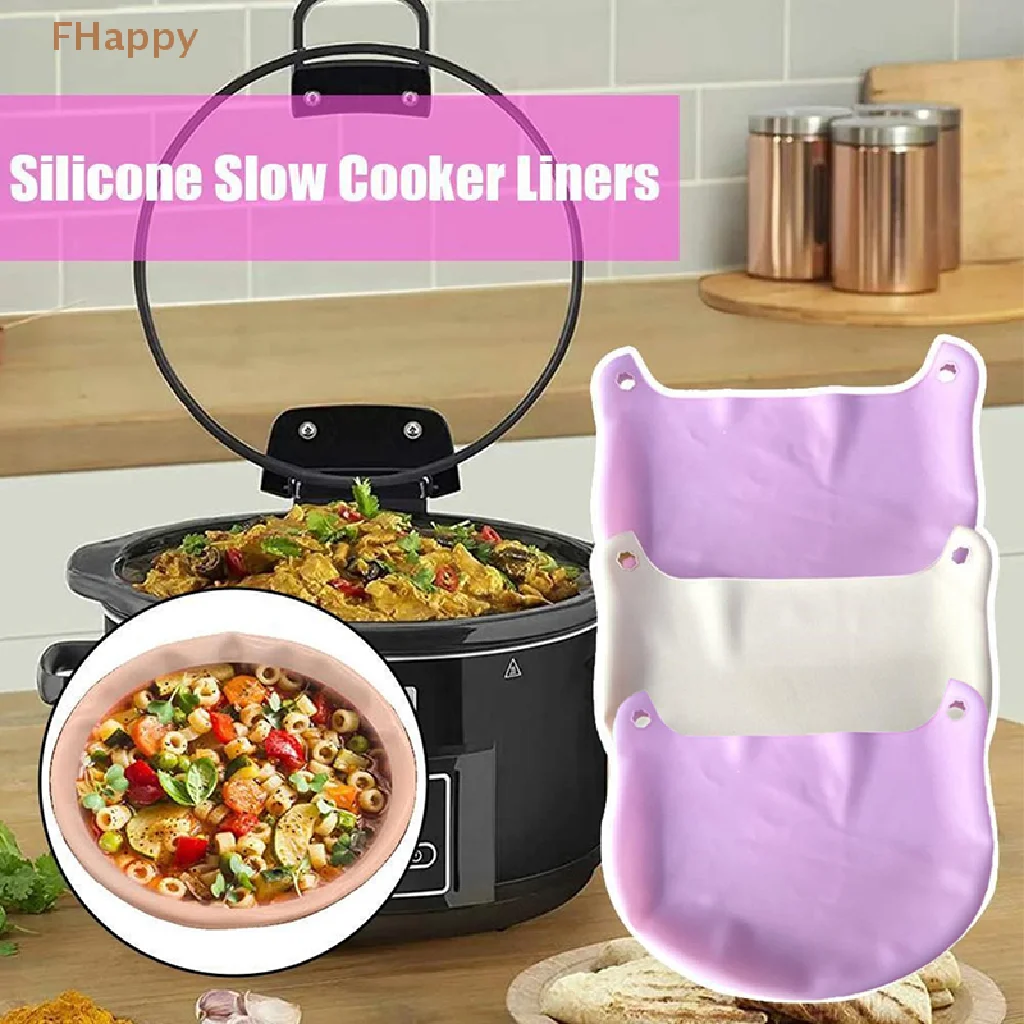 3 Pack Silicone Slow Cooker Liners Reusable Fit 6-8 Quarts Crockpot Leakproof & Easy Clean Bags Liners for Oval or Round Pot
3 Pack Silicone Slow Cooker Liners Reusable Fit 6-8 Quarts Crockpot Leakproof & Easy Clean Bags Liners for Oval or Round Pot
