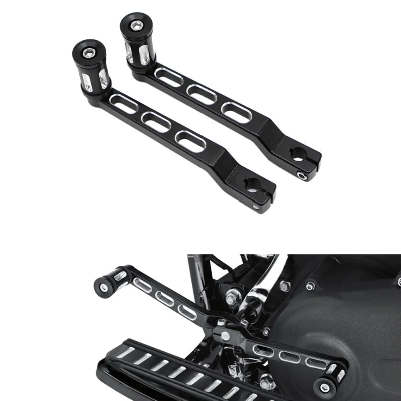 

Heel Toe Gear Shift Lever + Shifter Pedal Pegs For Harley Softail Touring Electra Road Glide FLHR Black Motorcycle Shift Levers