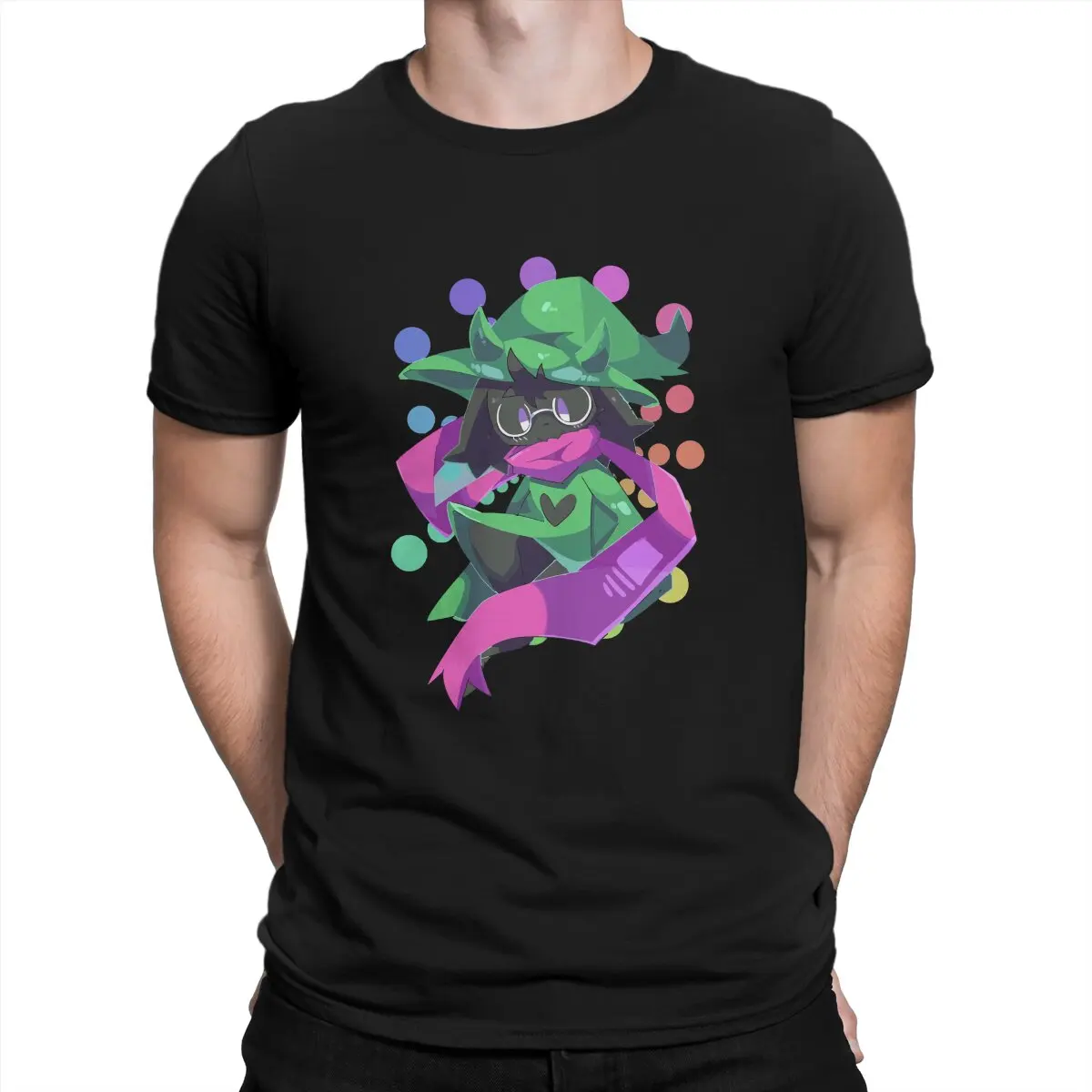 Deltarune Мужская футболка с круглым вырезом Ralsei, Оригинальная футболка с графическим рисунком, хипстерская футболка
Deltarune Мужская футболка с круглым вырезом Ralsei, Оригинальная футболка с графическим рисунком, хипстерская футболка