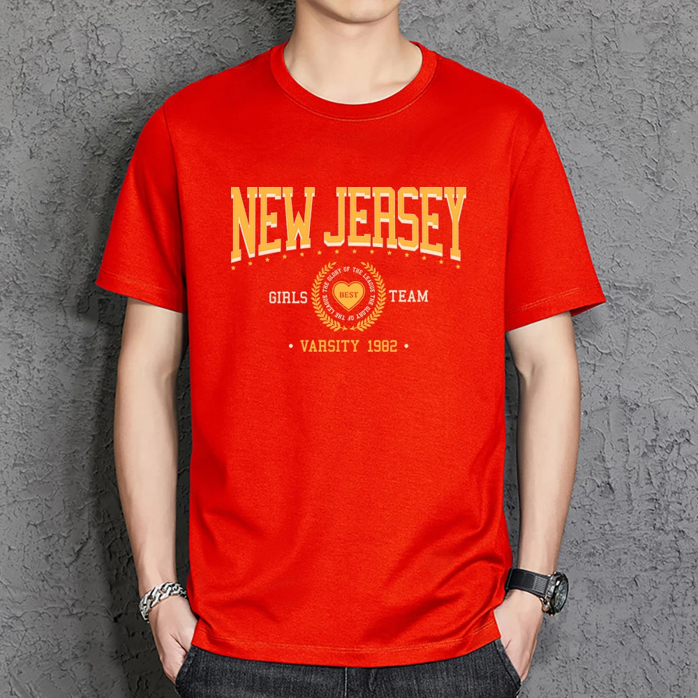 New Jersey Team Varsity 1982 Tee Shirts Men'S Comfortable Breathable T Shirts Chic Daily T-Shirts Soft Cotton Tee Short Sleeve
New Jersey Team Varsity 1982 Tee Shirts Men'S Comfortable Breathable T Shirts Chic Daily T-Shirts Soft Cotton Tee Short Sleeve