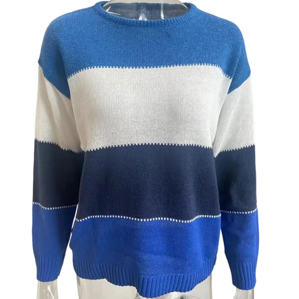 Pullover Sweater O-Neck Thick Coldproof Women Color Matching Basic Sweater Jumper Winter Sweater for School
Pullover Sweater O-Neck Thick Coldproof Women Color Matching Basic Sweater Jumper Winter Sweater for School