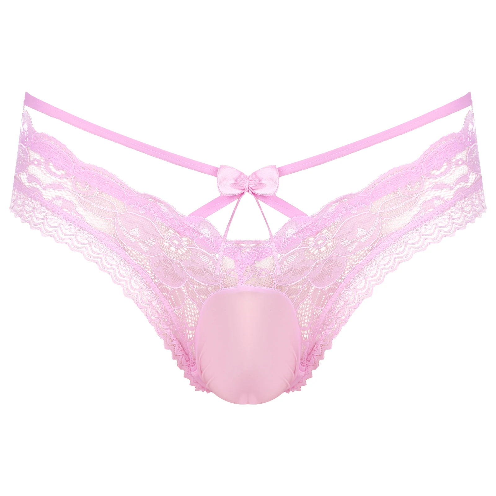 Men Sexy See-Through Lace Briefs Sissy Lingerie Low Waist Bowknot Bulge Pouch Hollow Out Underpants Panties Underwear Nightwear 
Men Sexy See-Through Lace Briefs Sissy Lingerie Low Waist Bowknot Bulge Pouch Hollow Out Underpants Panties Underwear Nightwear