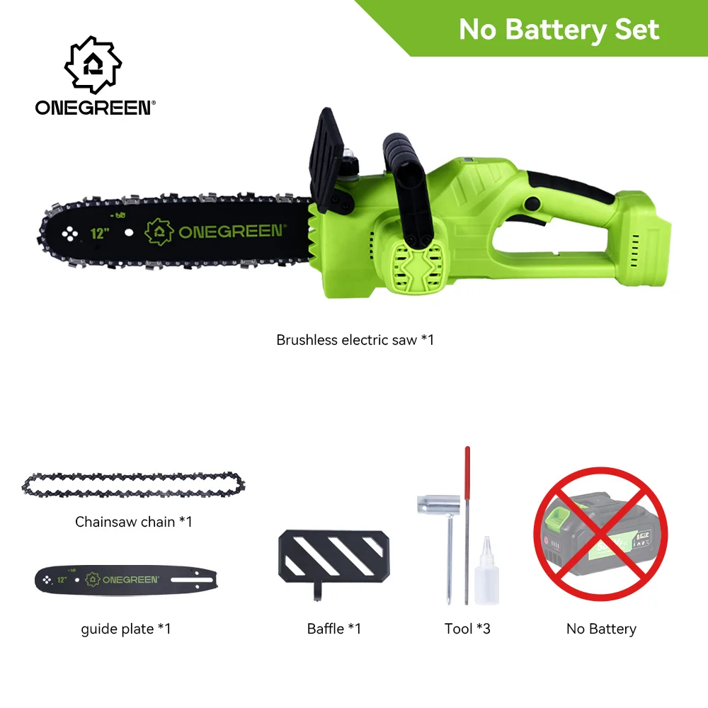 ONEGREEN Беспроводная аккумуляторная цепная пила 6000 Вт 12 дюймов
ONEGREEN Беспроводная аккумуляторная цепная пила 6000 Вт 12 дюймов