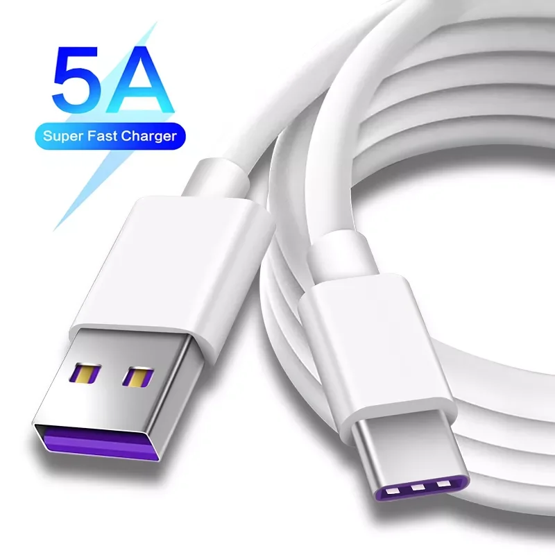 5A Micro USB Type C Super Fast charging Cable For Huawei Samgsung Fast Charging USB-C Cable For Phone Wire Cord 0.3m/1m/1.5m/2m
5A Micro USB Type C Super Fast charging Cable For Huawei Samgsung Fast Charging USB-C Cable For Phone Wire Cord 0.3m/1m/1.5m/2m