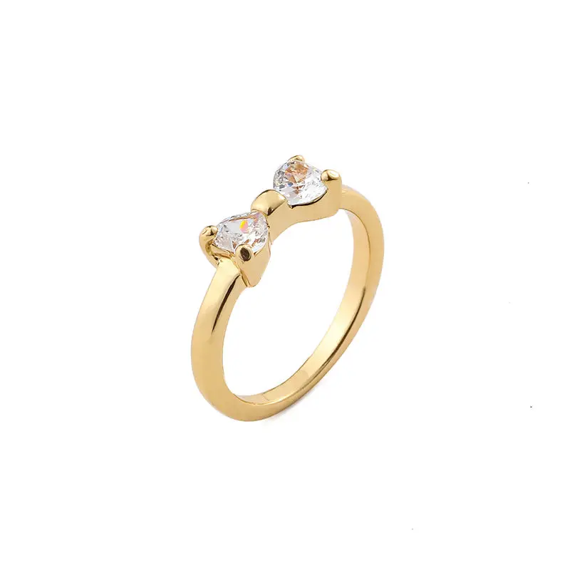 Zircon bow ring girly girl personality cold wind heart shaped crystal index finger ring adjustable
Zircon bow ring girly girl personality cold wind heart shaped crystal index finger ring adjustable