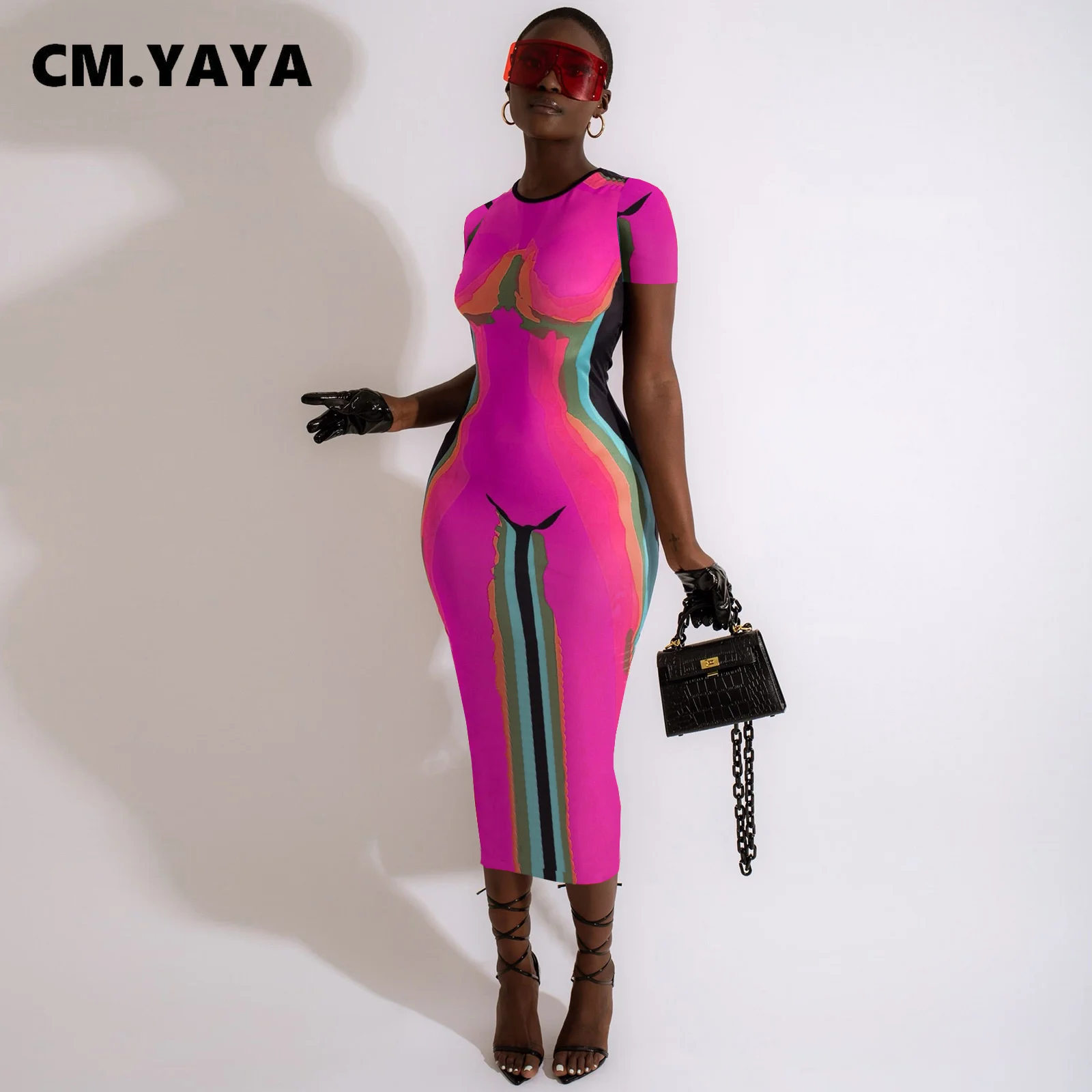 Женское облегающее платье макси CM.YAYA с 3D принтом, коротким рукавом и круглым вырезом, летнее сексуальное платье-макси для ночного клуба 2022, длинные платья
Женское облегающее платье макси CM.YAYA с 3D принтом, коротким рукавом и круглым вырезом, летнее сексуальное платье-макси для ночного клуба 2022, длинные платья
