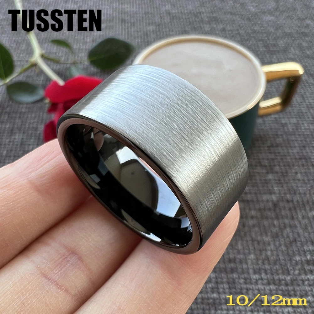 Dropshipping TUSSTEN10MM/12MM Black Men Ring Tungsten Wedding Band For Women Pipe Cut Brush Finish Comfort Fit
Dropshipping TUSSTEN10MM/12MM Black Men Ring Tungsten Wedding Band For Women Pipe Cut Brush Finish Comfort Fit