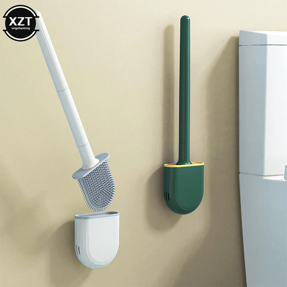 Wall-Mounted Silicone Toilet Brush with Base Water Leak Proof Flat Head Flexible Soft Bristles Brush Bathroom Cleaning Tools
Wall-Mounted Silicone Toilet Brush with Base Water Leak Proof Flat Head Flexible Soft Bristles Brush Bathroom Cleaning Tools