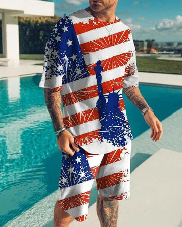 2022 New Flag Series Breathable Sports Jogging Outfit 3D Printed Oversized Clothes Man Summer TShirt+Shorts 2 Pcs Set
2022 New Flag Series Breathable Sports Jogging Outfit 3D Printed Oversized Clothes Man Summer TShirt+Shorts 2 Pcs Set