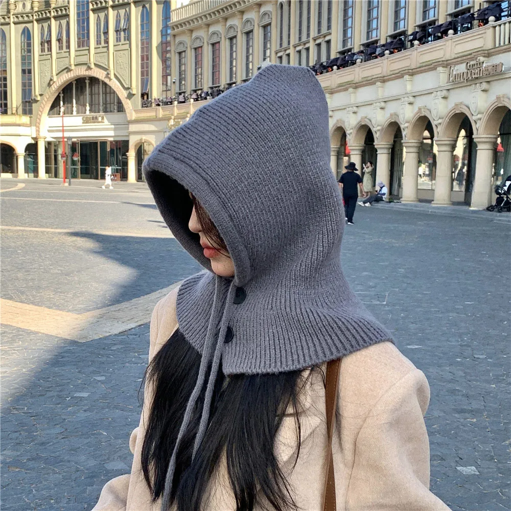Winter Women Ski Snood Scarf Neck Collar Muffler Cap Knitted One Piece Hat Scarf Knitting Wool Pullover Scarves Windproof Hooded
Winter Women Ski Snood Scarf Neck Collar Muffler Cap Knitted One Piece Hat Scarf Knitting Wool Pullover Scarves Windproof Hooded