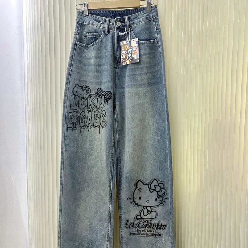 Autumn New Trousers Sanrioe HelloKittys Y2K Retro Graffiti Painting Jeans Cartoon Loose Hottie Slim Hot Wide Leg Pants Girl Gift
Autumn New Trousers Sanrioe HelloKittys Y2K Retro Graffiti Painting Jeans Cartoon Loose Hottie Slim Hot Wide Leg Pants Girl Gift