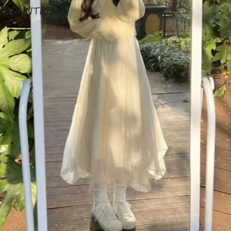 Apricot Skirts Women Minimalist Юбка Женская Elegant A-line Gauze Baggy All-match Sweet Preppy College Gentle Ins Korean Fashion
Apricot Skirts Women Minimalist Юбка Женская Elegant A-line Gauze Baggy All-match Sweet Preppy College Gentle Ins Korean Fashion