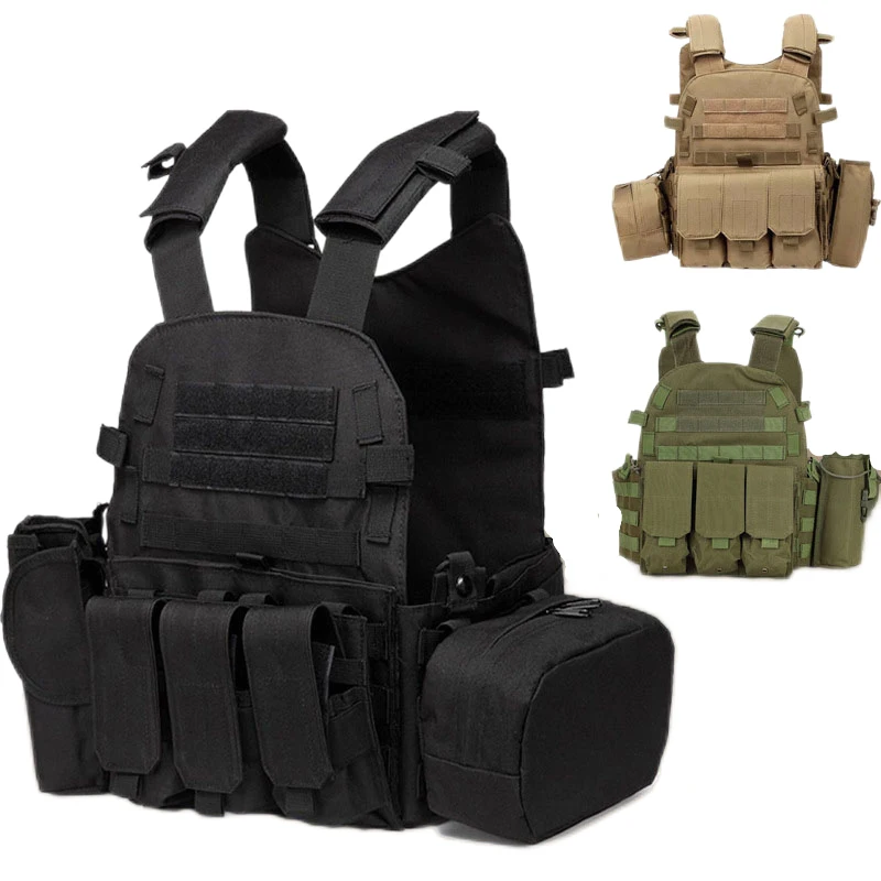 

Hunting Tactical Vest Waterproof 600D Oxford Cloth Molle Plate Carrier Outdoor CS Game Military Airsoft Combat Lightweight Vest