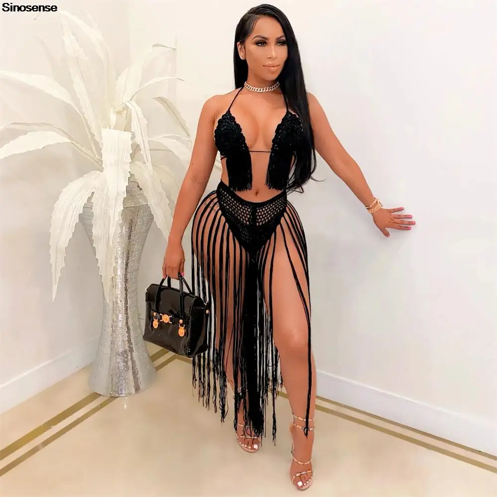 Женский комплект из 2 предметов с юбкой, летние комплекты бикини, купальник, Привлекательный бюстгальтер с лямкой на шее, топ и Макси-юбка с б...
Женский комплект из 2 предметов с юбкой, летние комплекты бикини, купальник, Привлекательный бюстгальтер с лямкой на шее, топ и Макси-юбка с б...