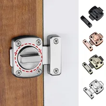 Door Lock Cast Metal Hook Latch Lock Toilet Doors Right Angle Sliding Gate Lock With 6 Screws For Doors Sash Household Tool