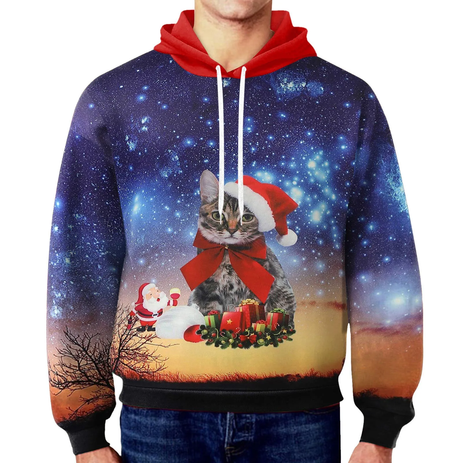 Мужская Зимняя Повседневная Спортивная толстовка с рождественским принтом, свитшот, мужские толстовки на молнии
Мужская Зимняя Повседневная Спортивная толстовка с рождественским принтом, свитшот, мужские толстовки на молнии