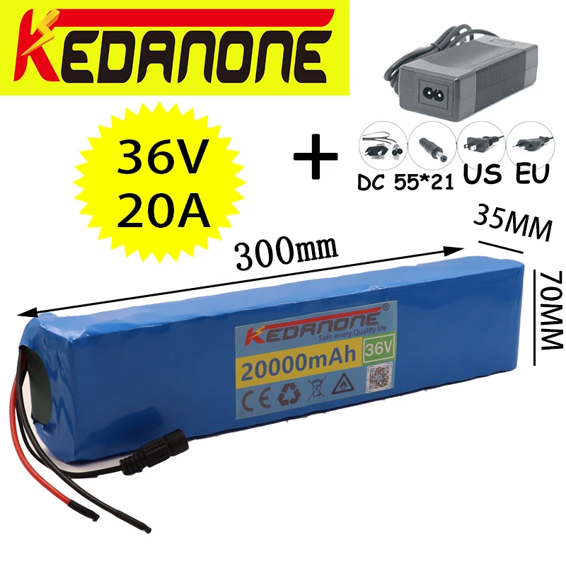 10S3P 36V 20ah E-BIKE Battery Pack 18650 Li-Ion Battery 800W High Power and Capacity 42V Motorcycle Scooter With Charger
10S3P 36V 20ah E-BIKE Battery Pack 18650 Li-Ion Battery 800W High Power and Capacity 42V Motorcycle Scooter With Charger