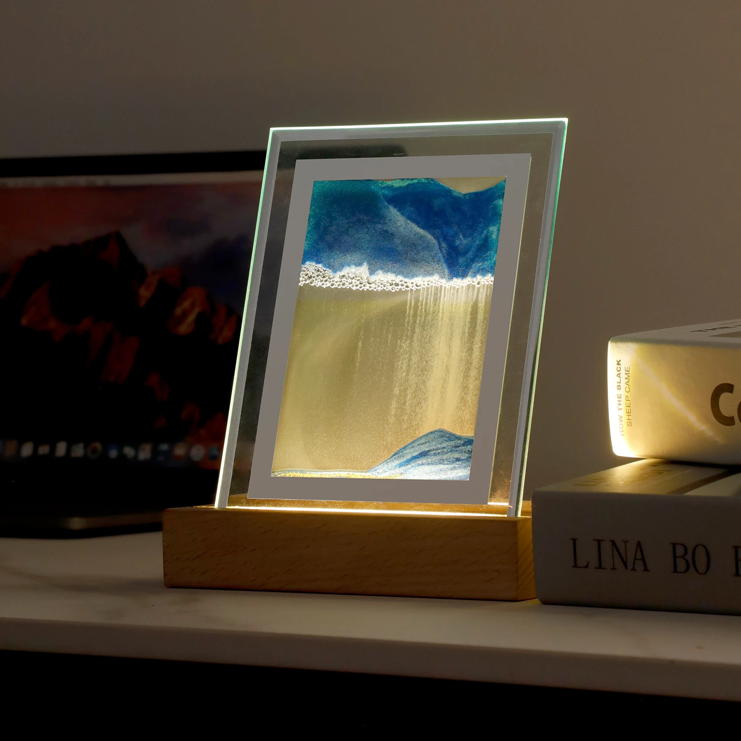 3D Quicksand LED Table Lamp Night Light Art Decor Sand Scene Dynamic Glass Desk Lamp for Bedroom Living Room Home Decoration
3D Quicksand LED Table Lamp Night Light Art Decor Sand Scene Dynamic Glass Desk Lamp for Bedroom Living Room Home Decoration