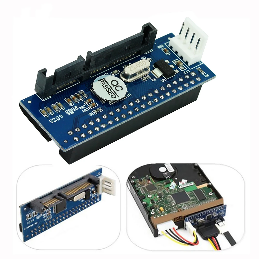 1PCS SATA IDE Adapter 40 Pin IDE To SATA Connector 3.5 HDD IDE/PATA Hard Disk Adapter Converter With 7Pin-SATA Data Cable
1PCS SATA IDE Adapter 40 Pin IDE To SATA Connector 3.5 HDD IDE/PATA Hard Disk Adapter Converter With 7Pin-SATA Data Cable