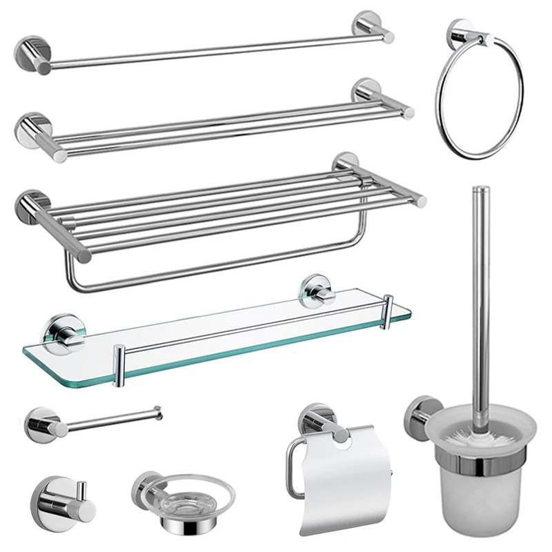 Mirror Chrome Bathroom Hardware 304 Stainless Steel Towel Rack Toilet Paper Holder Soap Holder Towel Bar Toilet Accessories
Mirror Chrome Bathroom Hardware 304 Stainless Steel Towel Rack Toilet Paper Holder Soap Holder Towel Bar Toilet Accessories