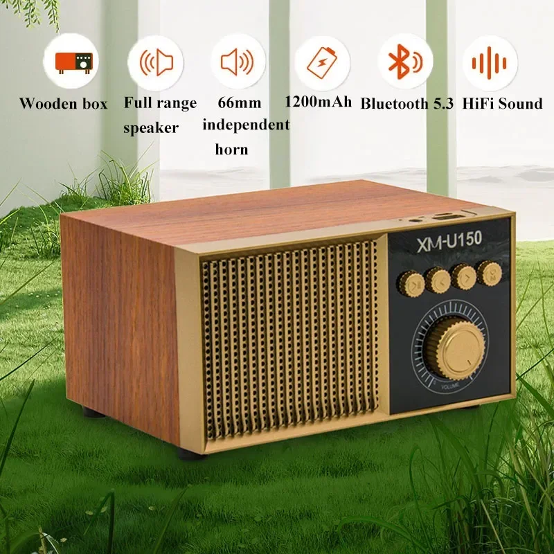 Деревянный мини-динамик HIFI Ретро музыкальная шкатулка Портативный Caixa De Som