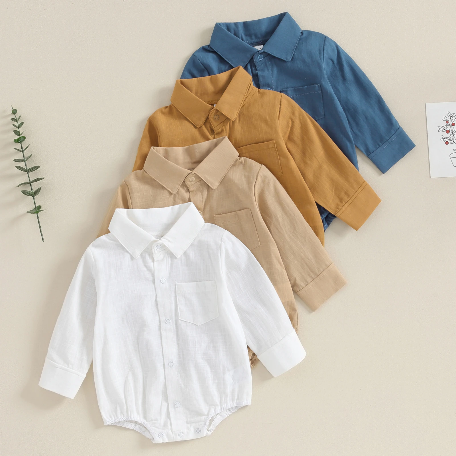 Autumn Spring Baby Gentleman Romper Boys Long Sleeve Buttons Turn-down Collar Jumpsuits For Newborn 0-24 Months
Autumn Spring Baby Gentleman Romper Boys Long Sleeve Buttons Turn-down Collar Jumpsuits For Newborn 0-24 Months
