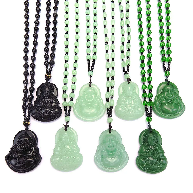 High Quality Unique Natural Green Quartz Carved Buddha Lucky Amulet Pendant Necklace For Women Men Sweater Pendants Jewelry New
High Quality Unique Natural Green Quartz Carved Buddha Lucky Amulet Pendant Necklace For Women Men Sweater Pendants Jewelry New