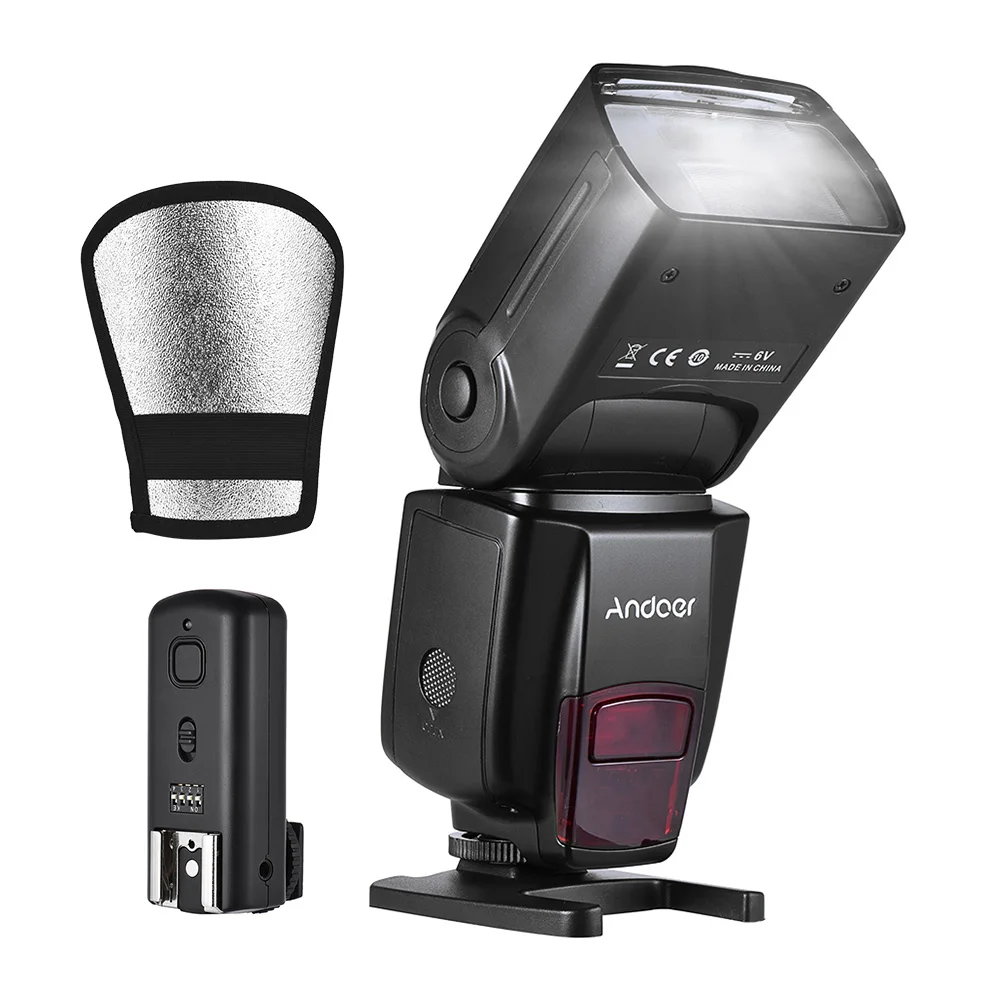 Andoer AD560 IV 2.4G Wireless Universal On-camera Slave Speedlite Flash Light GN50 Trigger Reflector Diffuser for DSLR Cameras
Andoer AD560 IV 2.4G Wireless Universal On-camera Slave Speedlite Flash Light GN50 Trigger Reflector Diffuser for DSLR Cameras