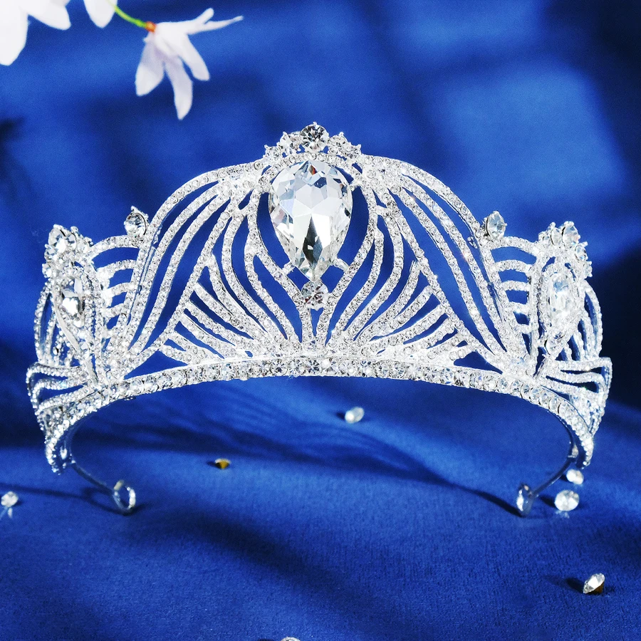 Luxury Big Rhinestone Bridal Tiaras Crown Baroque Crystal Pageant Wedding Hair Accessories
Luxury Big Rhinestone Bridal Tiaras Crown Baroque Crystal Pageant Wedding Hair Accessories