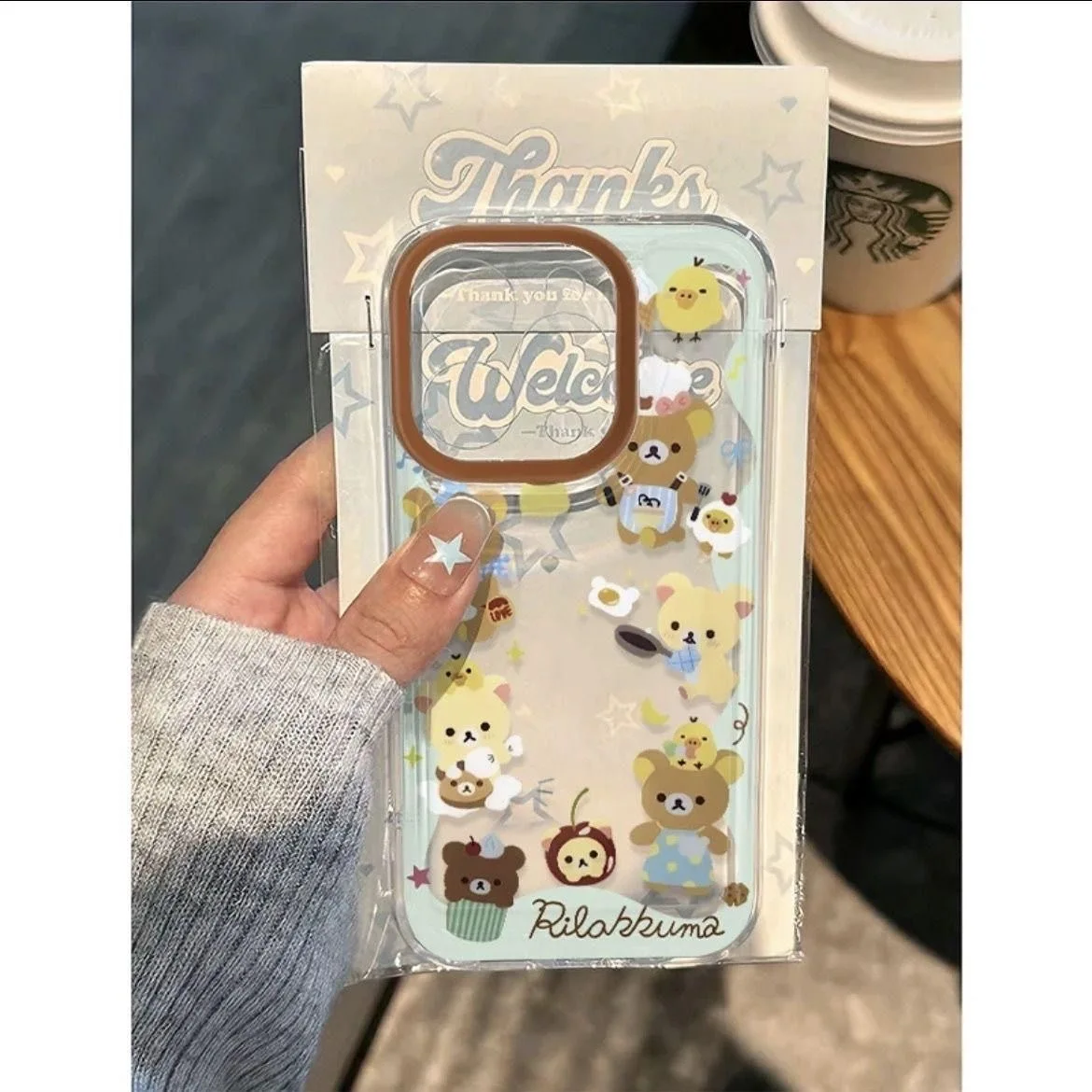 Прозрачный космический чехол для телефона Rilakkuma с мультяшным медведем Samsung S10 S20 S21