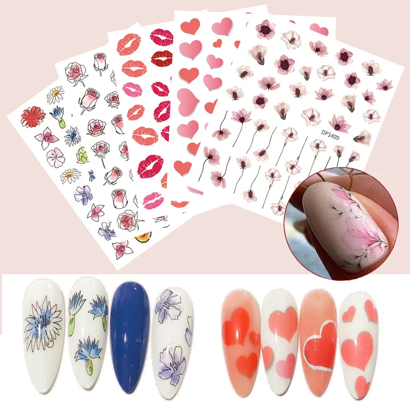 1Pcs Blooming Flower 3D DIY Nail Decal Nail Art Sticker Love Heart Foil Beauty Self-Adhesive Nail Decor Manicure Accessories
1Pcs Blooming Flower 3D DIY Nail Decal Nail Art Sticker Love Heart Foil Beauty Self-Adhesive Nail Decor Manicure Accessories