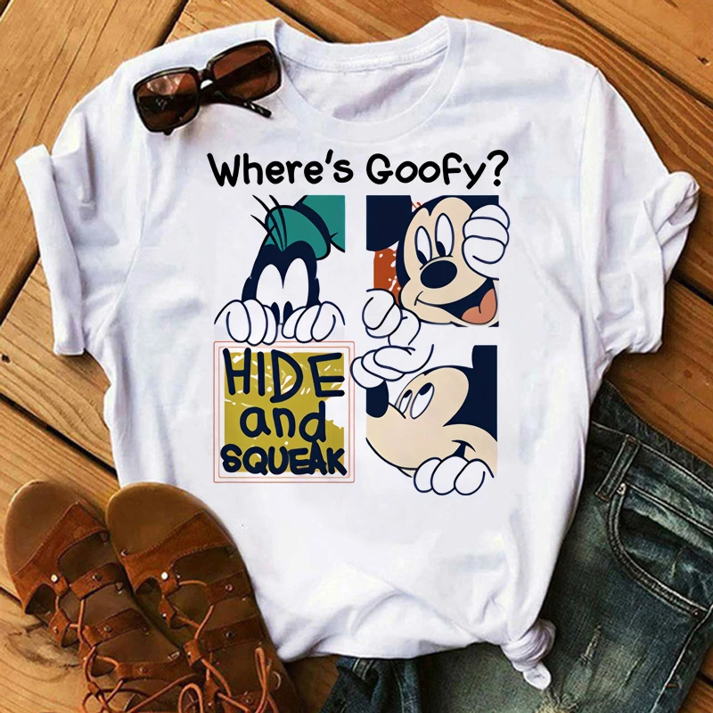 Женская футболка с коротким рукавом, с мультяшным принтом 
Женская футболка с коротким рукавом, с мультяшным принтом