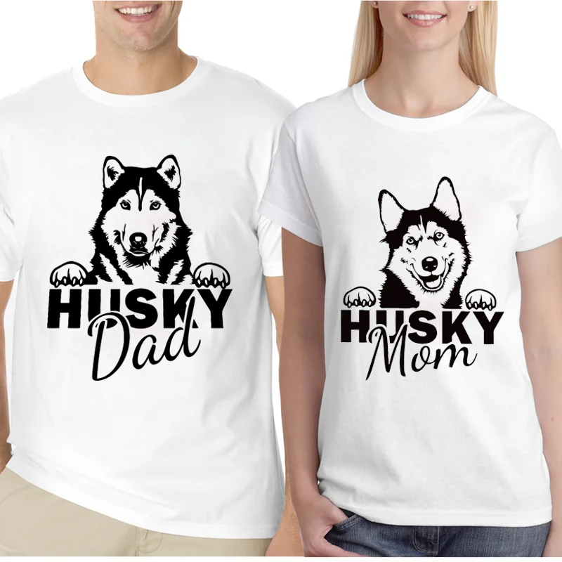 

Husky Dog Siberian Husky Mom Dad Dog T Shirt Men Women Funny Husky Face Head Graphic T-Shirts Fashion Tees Harajuku Streetwear