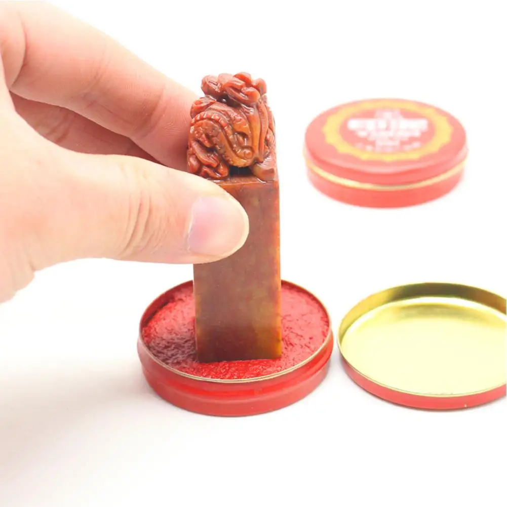 18g Round Portable Vermilion Ink Pad for Calligraphy Seal Carving Ink Painting Sealing Decoration Office Supplies Dropshipping
18g Round Portable Vermilion Ink Pad for Calligraphy Seal Carving Ink Painting Sealing Decoration Office Supplies Dropshipping