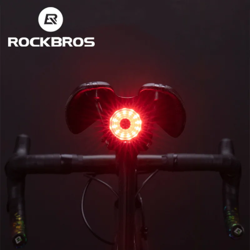 

ROCKBROS Cycling Light Rechargeable 7 Mode Waterproof Bicycle Taillight LED USB Safety Light Saddle Bike Rear Light Accessoires