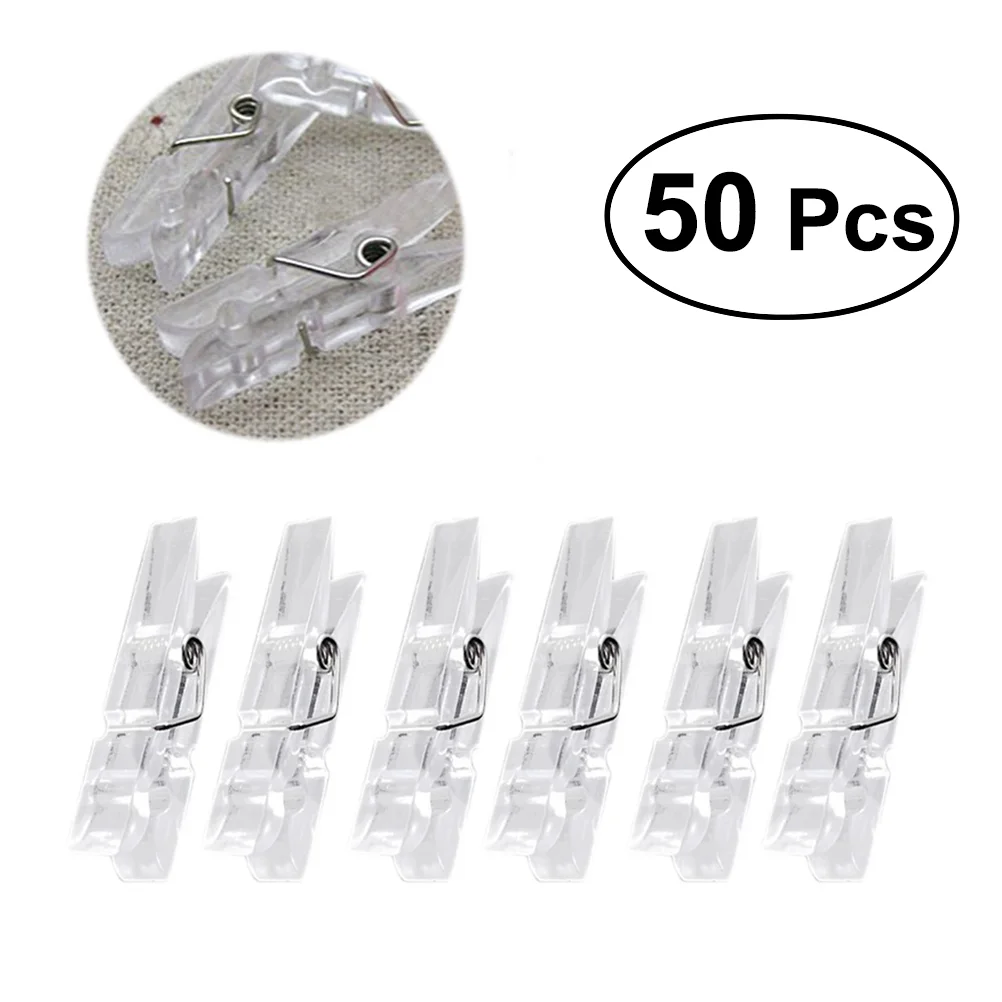 Clear Clips, 50pcs Spring Hanging Clips Utility Paper Clip Paper Photos Clip Clothespins Laundry
Clear Clips, 50pcs Spring Hanging Clips Utility Paper Clip Paper Photos Clip Clothespins Laundry