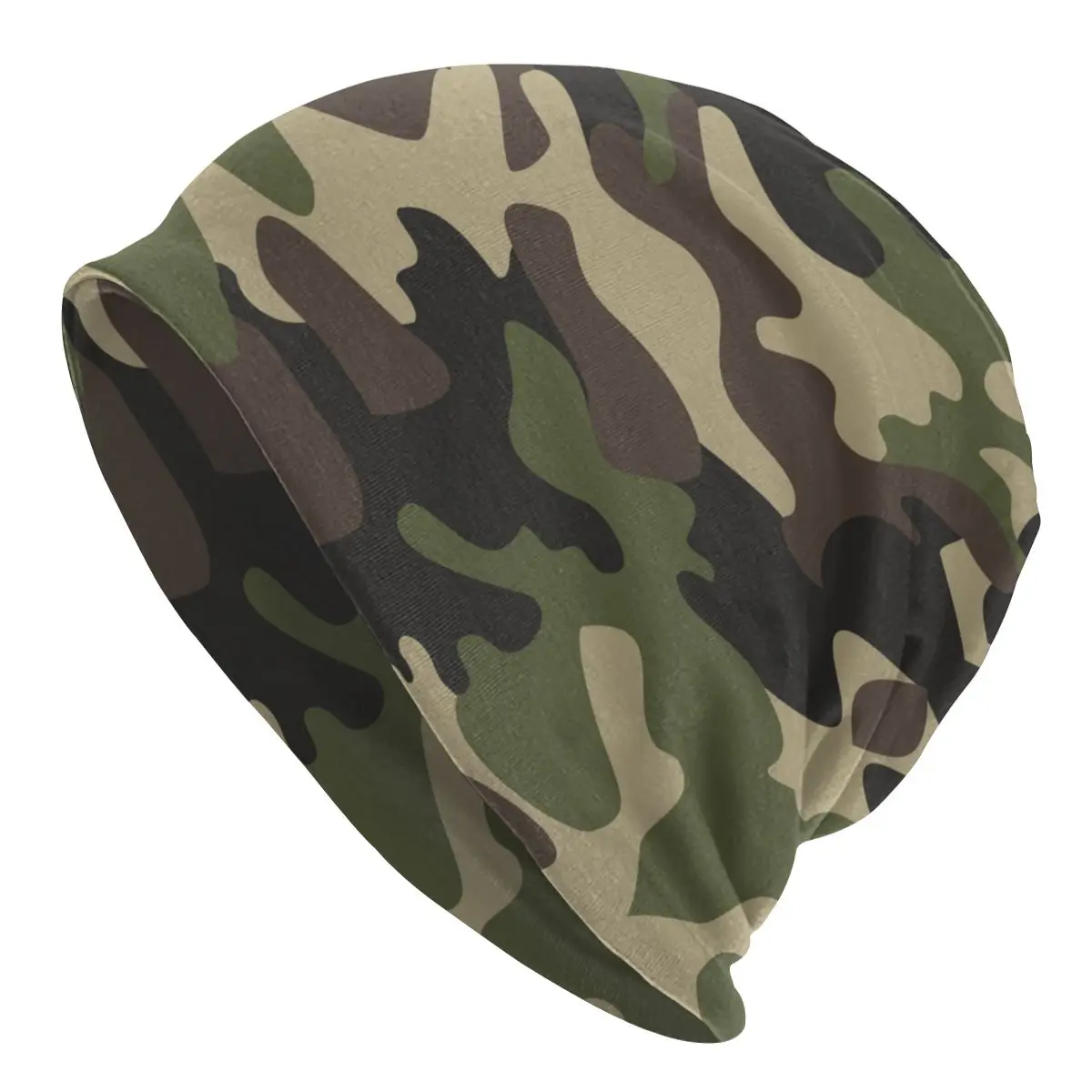 

Green Brown Military Camouflage Slouchy Beanie Hat Women Men Army Jungle Camo Fashion Knit Skullies Beanies Caps for Outdoor Ski