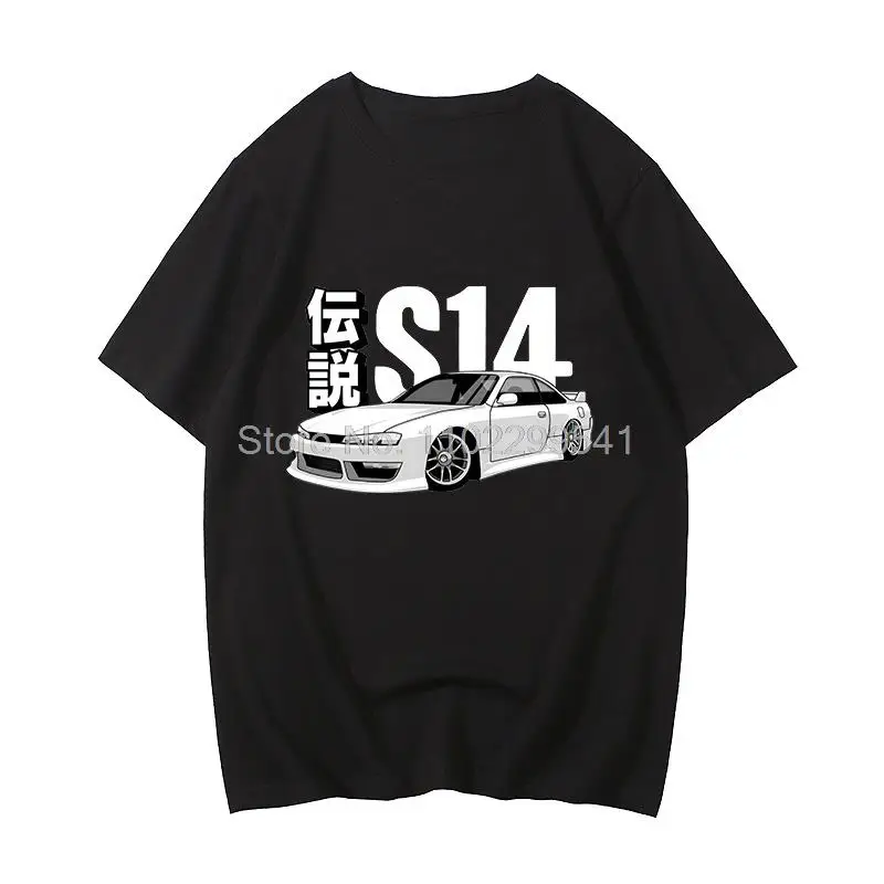 

Initial D T Shirt Japanese Car Legend S14 Manga JDM Short Sleeve Cotton Casual T-shirt Summer O-Neck Tees Classic Print Tees