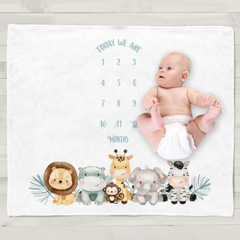 D7YD Baby Monthly Milestone Blanket Record Growth Milestone Blanket Newborn Cute Animal Pattern Swaddle Wrap Photography Prop
D7YD Baby Monthly Milestone Blanket Record Growth Milestone Blanket Newborn Cute Animal Pattern Swaddle Wrap Photography Prop