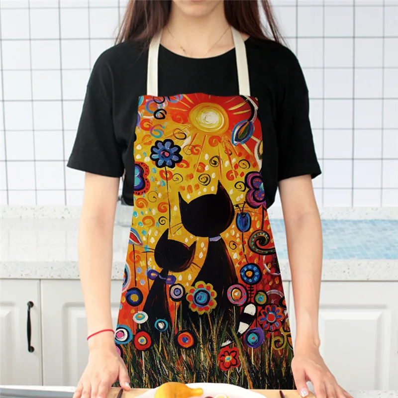 Cute Cat Floral Print Kitchen Apron Linen Sleeveless Cooking Apron Restaurant Chef Apron Home Cleaning Tool Bib Delantal Cocina
Cute Cat Floral Print Kitchen Apron Linen Sleeveless Cooking Apron Restaurant Chef Apron Home Cleaning Tool Bib Delantal Cocina