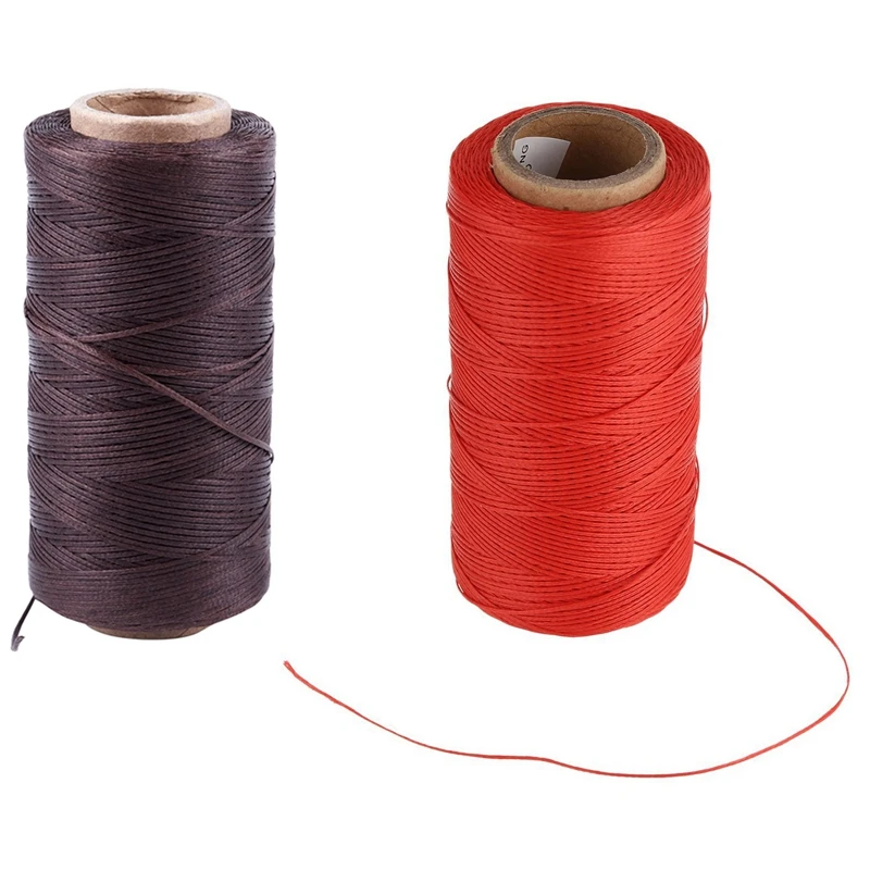 2 Rolls 260M 150D 1MM Leather Sewing Waxed Wax Thread Hand Needle Cord Craft, Dark Brown & Red
2 Rolls 260M 150D 1MM Leather Sewing Waxed Wax Thread Hand Needle Cord Craft, Dark Brown & Red