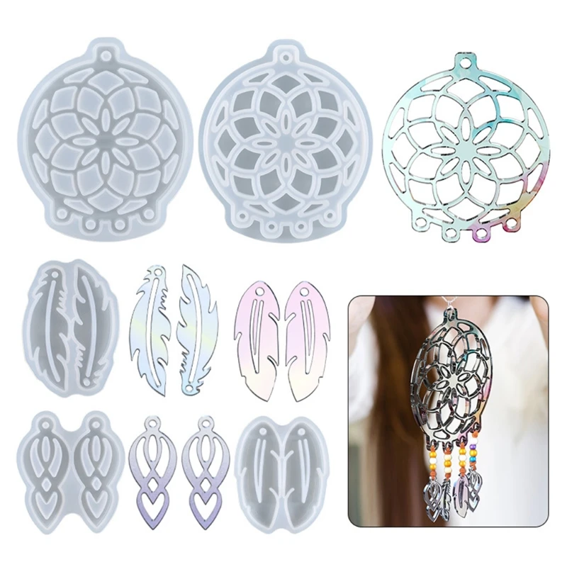 

Dream Catcher Resin Mold Dream Catcher Resin Keychain Mold Resin Cast Mold is Easy to Disassemble Diy Jewelry Pendant