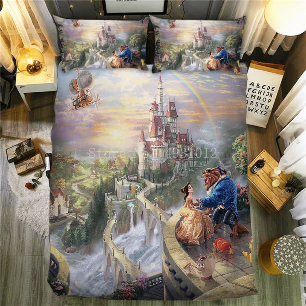 Комплект пододеяльников Disney Красавица и чудовище, трехмерная мультяшная королевская кровать большого размера, двойная детская кроватка
Комплект пододеяльников Disney Красавица и чудовище, трехмерная мультяшная королевская кровать большого размера, двойная детская кроватка