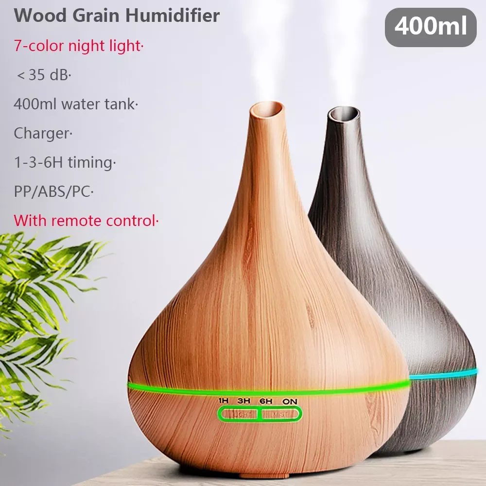 400ml USB Electric Aroma air diffuser wood grain Ultrasonic xiomi air humidifier cool mist maker with 7 colors lights for home
400ml USB Electric Aroma air diffuser wood grain Ultrasonic xiomi air humidifier cool mist maker with 7 colors lights for home