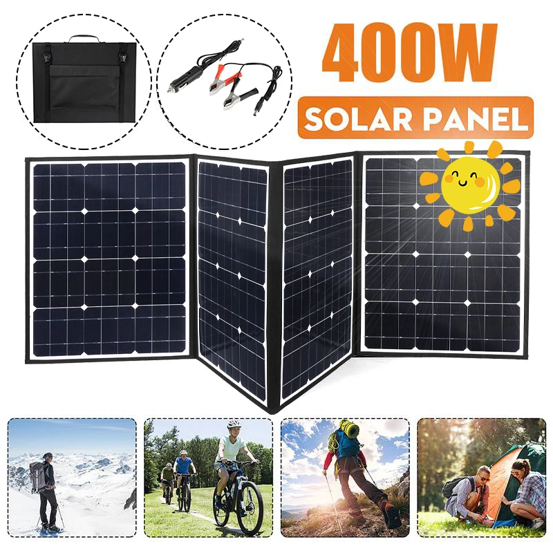 18V 400W DC Solar Panel Battery Charger USB Solar Cell Kit Complete Portable foldable Rechargeable Solar Power System Camping
18V 400W DC Solar Panel Battery Charger USB Solar Cell Kit Complete Portable foldable Rechargeable Solar Power System Camping