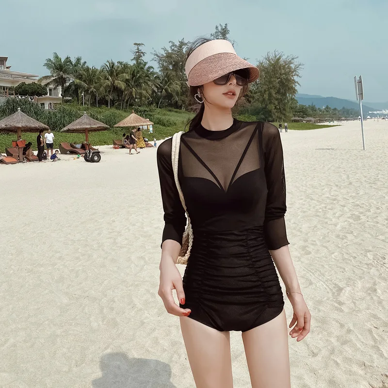 Solid Color Swimsuit Female Fairy Fan 2022 New Style Cover Belly Slim Siamese Ladies Long-Sleeved Student Swimsuit Female
Solid Color Swimsuit Female Fairy Fan 2022 New Style Cover Belly Slim Siamese Ladies Long-Sleeved Student Swimsuit Female