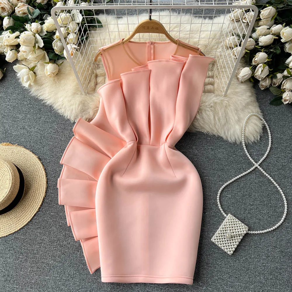 Elegant Chic Ruffle Asymmetric Pleated Dress French Off Shoulder Evening Party Vestidos Women Party Ceremonial Hip Wrap Dress
Elegant Chic Ruffle Asymmetric Pleated Dress French Off Shoulder Evening Party Vestidos Women Party Ceremonial Hip Wrap Dress